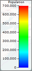 Example of a map gradient legend.